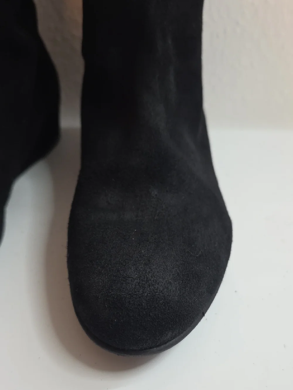 STUART WEITZMAN LEATHER SUEDE OVER THE KNEE TALL BLACK BOOTS LADIES 8.5